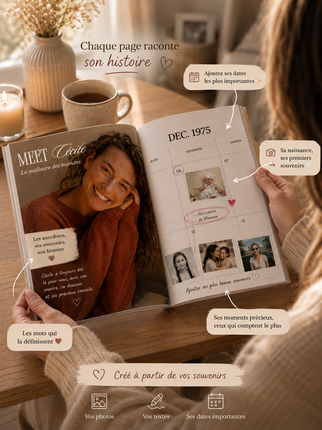 Magazine personnalisé Maman — couverture éditoriale Fête des Mères