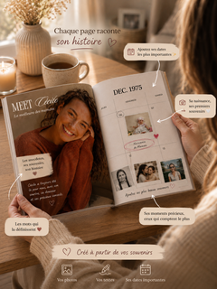 Magazine personnalisé Maman — pages intérieures avec photos souvenirs