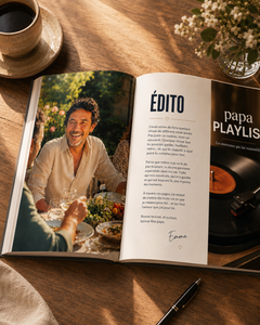 Magazine Papa — anecdotes et citations mises en page à la main