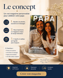 Magazine personnalisé pour Papa — cadeau Fête des Pères Magiclya